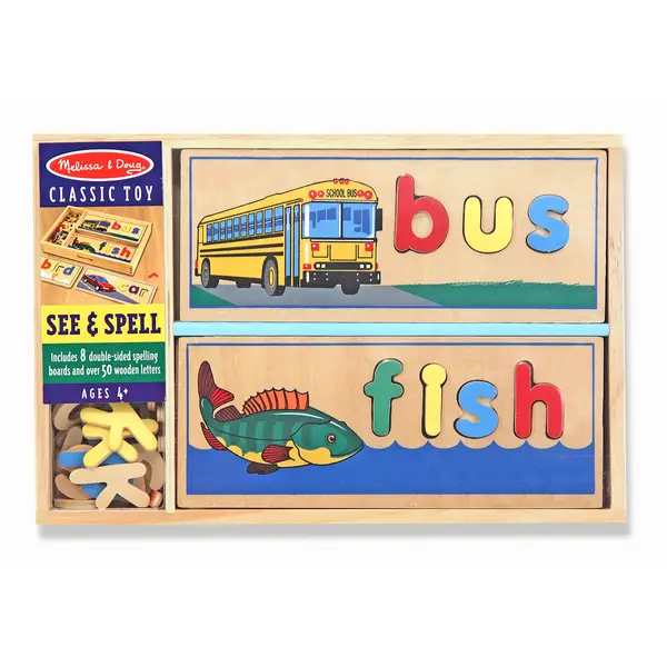 See & Hear Wooden Toy with Letter Sounds New Melissa & Doug Alphabet Puzzle Set 