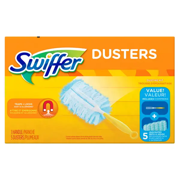 Swiffer Duster Disposable Unscented Cleaning Dusters Magnet Wiping Refills