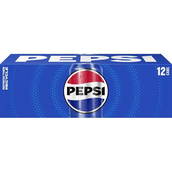 Pepsi Soda, 12 oz Cans, 12 Count