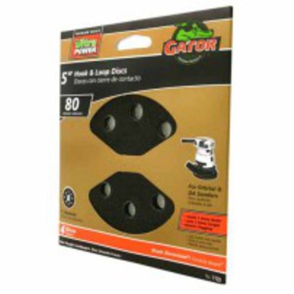 Gator 5" Black Zirconium 8 Hole Hook and Loop Disc 4 Pack 7722