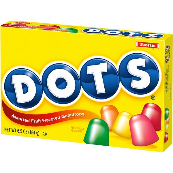 Dots Assorted Fruit Gumdrops Candy - 6.5 oz box