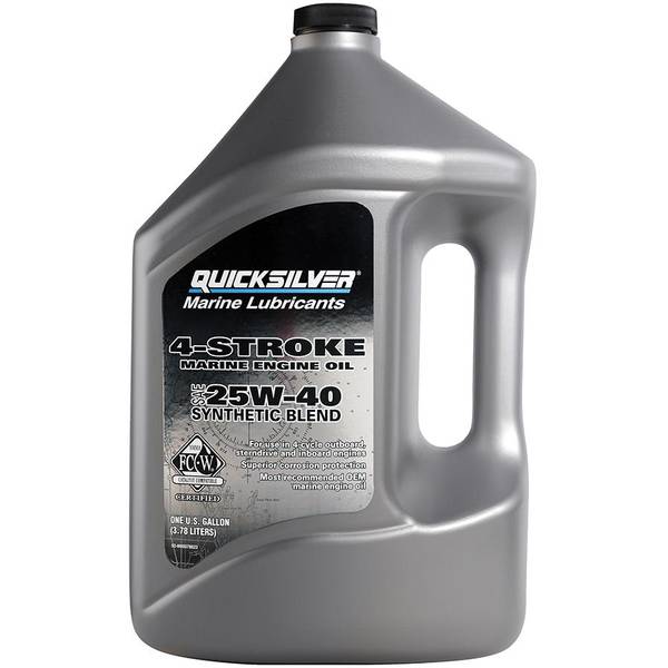 QuickSilver 4 Stroke Synthetic Blend Outboard Oil, 1 Gallon