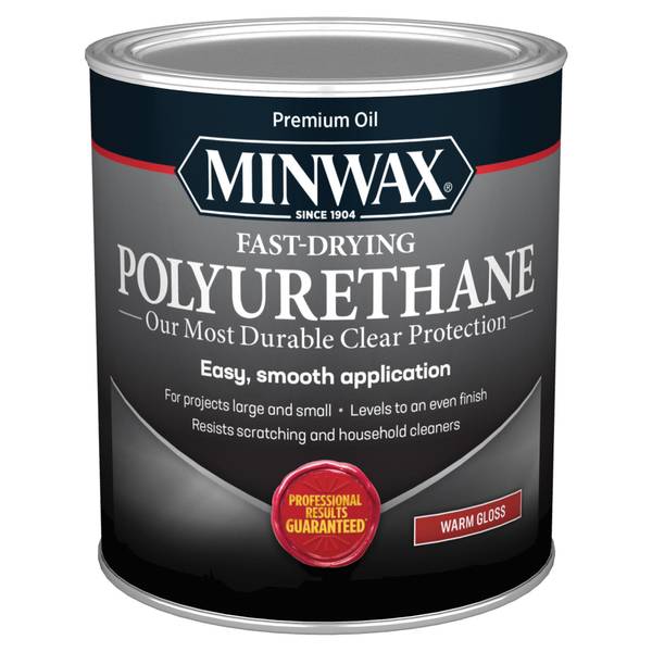 Photo of 1 Quart Clear Gloss Fast-Drying Polyurethane Wood Finish