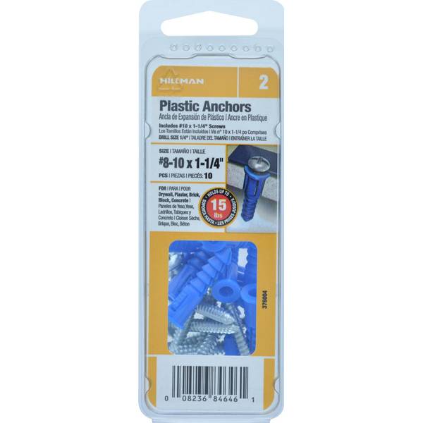 Photo of 10-Count 8-10 x 1-1/4" Round Anchor Set