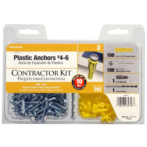 Photo of 202-Count 4-6 x 7/8" Round Anchor Kit
