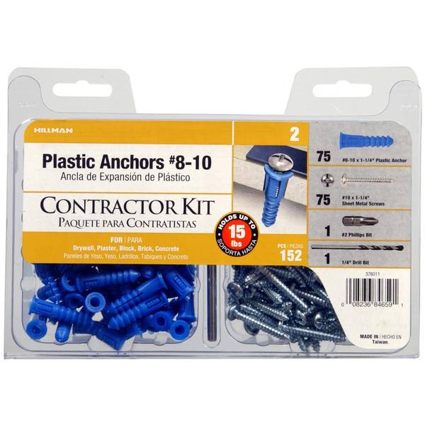 Photo of 152-Count 8-10 x 1-1/4" Round Anchor Kit