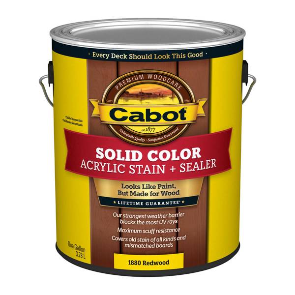 Cabot 1 Gallon White Base Solid Color Acrylic Stain and Sealer - 140.