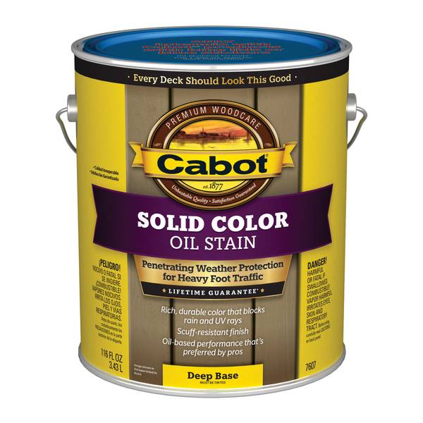 Cabot 1 Gallon White Base Low VOC Solid Color Oil Stain, Deep Base