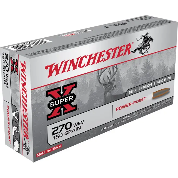 Winchester 270 WSM Power - Point Centerfire Rifle Ammo - X270WSM