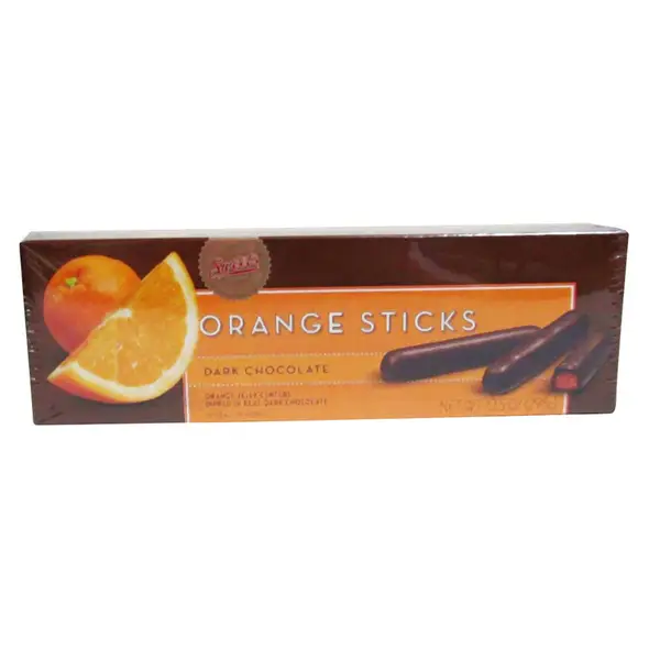 Milk Chocolate Covered Orange Jelly Candy Sticks: 10.5-Ounce Gift Box