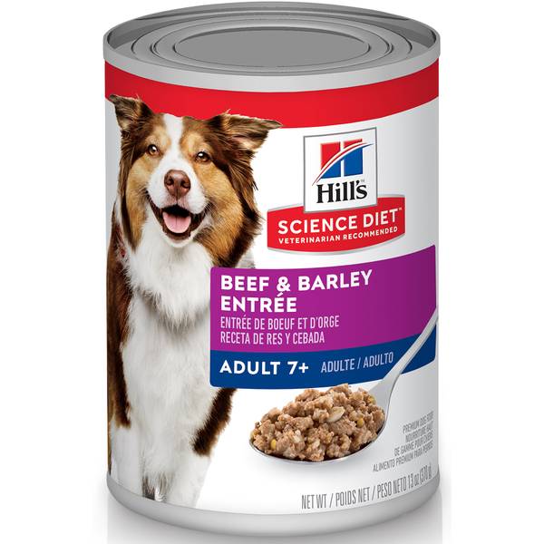 Photo of Adult 7+ Beef & Barley Entree Canned Dog Food, 13 oz, High-Quality Protein for Seniors