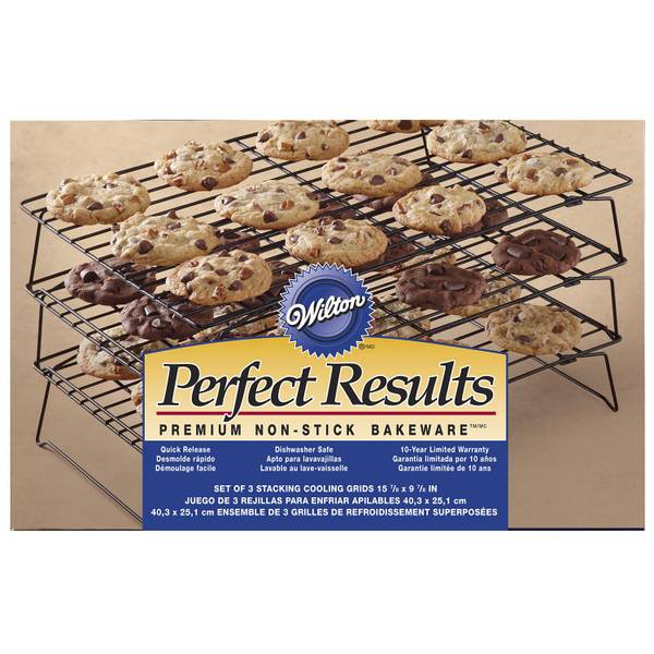 Wilton Perfect Results Premium Non-Stick Bakeware Cookie Baking Sheets Set,  2-Piece, Steel