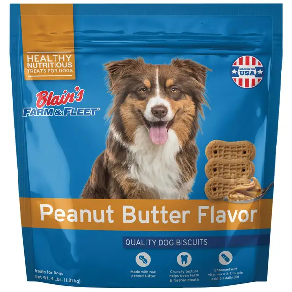 Peanut butter shop flavored dog treats