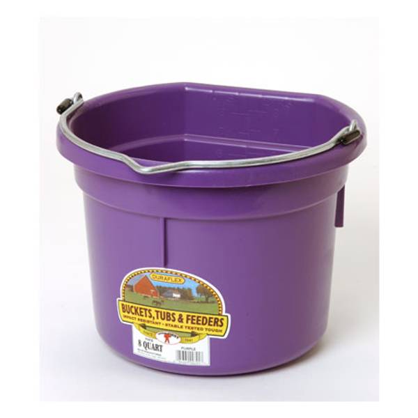 Little Giant, Flat Back Plastic Bucket, 20 qt