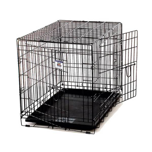 white wire dog crate