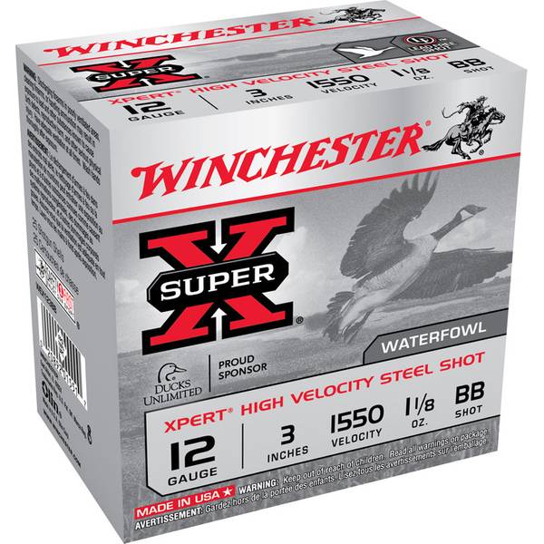 Winchester 12 Gauge, BB Shot HI - Velocity Steel Shotshell - WEX123BB ...