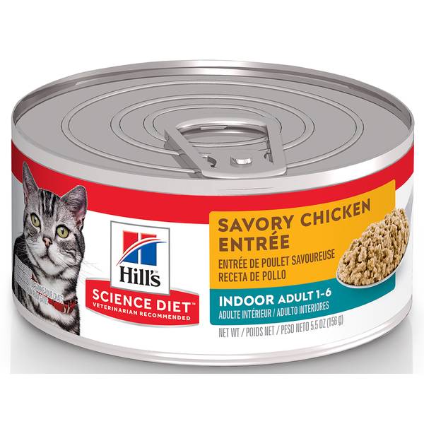 Hill s Science Diet Adult Indoor Savory Chicken Entree Canned Cat