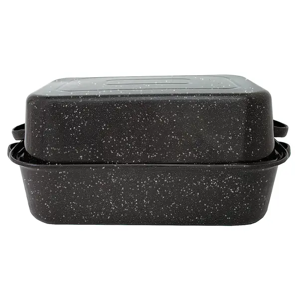 Granite Roaster Pan With Grill Rack Large 19.5” Ultra - Temu
