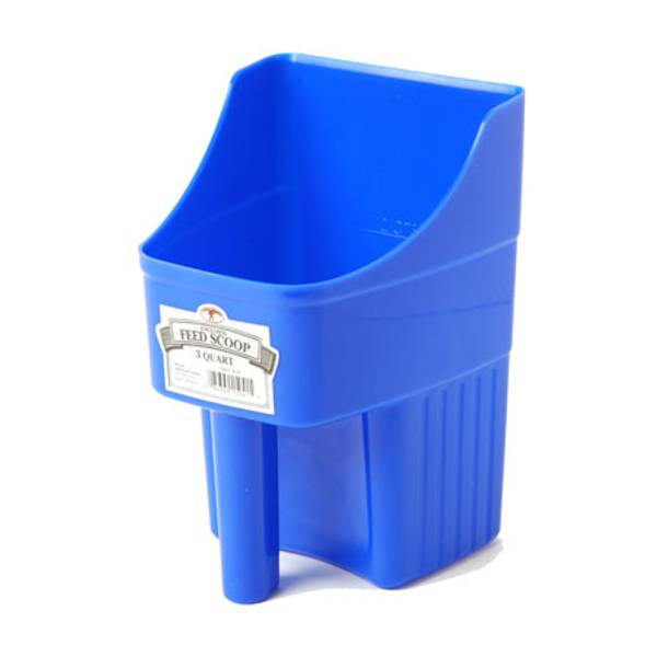 Little Giant 3 Quart Enclosed Plastic Feed Scoop, Blue ENSC3BLUE