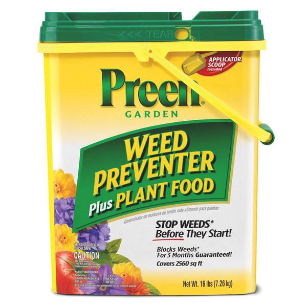 Photo of Garden Weed Preventer Plus Plant Food, 16 lb