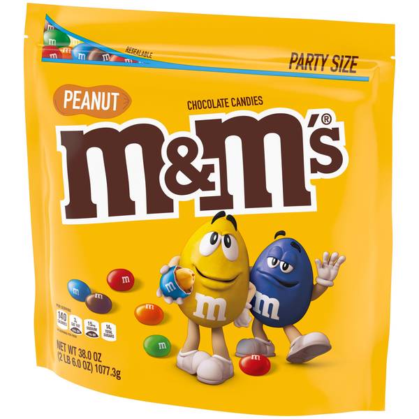M&M's Peanut Chocolate Christmas Candy Gift 13 Ounce Jar