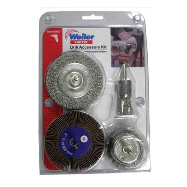Weiler Brush 4-Piece Drill Accessory Kit Weiler Corporation 36455