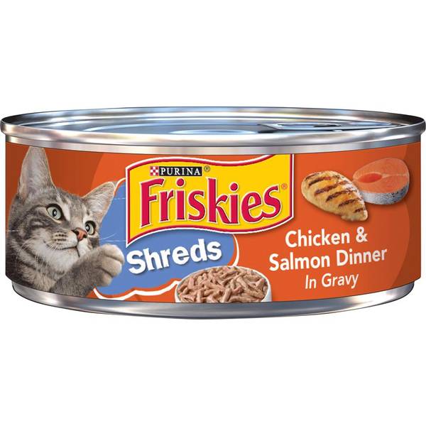 Friskies 5.5 oz Savory Shreds Chicken and Salmon Dinner Cat Food