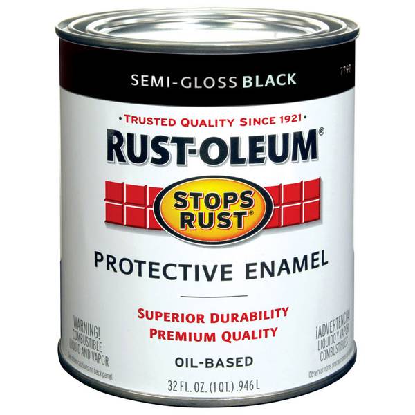 Rust-Oleum 1 Qt Stops Rust Semi-Gloss Protective Enamel Paint, Semi ...