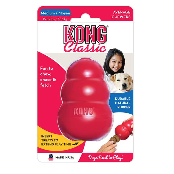 KONG - Classic Dog Toys with Easy Treat Peanut Butter Dog Treats, 8 Ounce -  for Medium Dogs