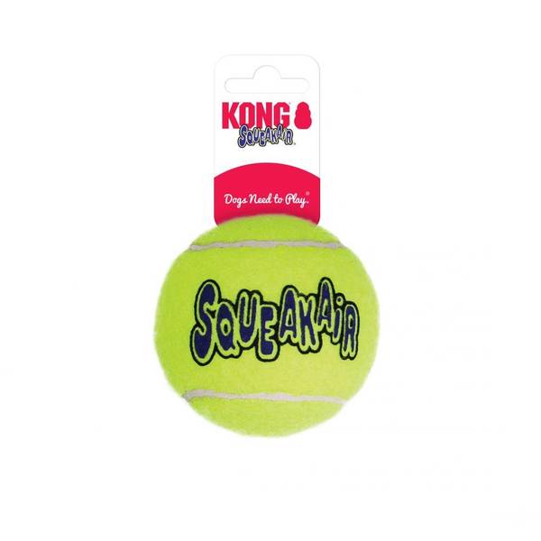 Squeaker Ball With Rope AIR KONG Dog Toy - Medium Size, Ultra Fetchable  Shape, Floating & Squeaky For Playtime Fun Dog Squeaky Ball