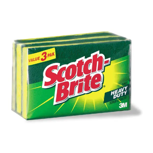 3M Scotch Brite Soap Filled Heavy Duty Scrub Sponges 300-V 24 Pack