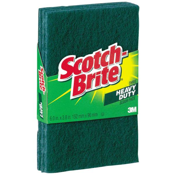 Scrub Buddies Heavy-Duty Scouring Pads, 5-ct. Packs 6 x 4' Green Tough  Jobs (2 pack)