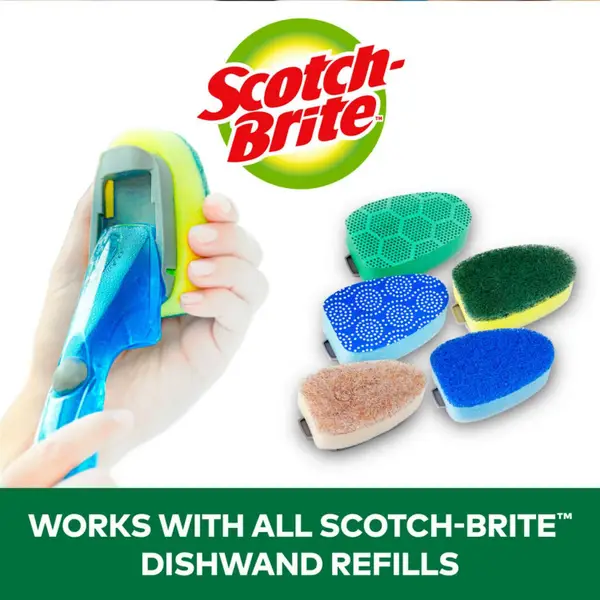 Scotch-Brite Greener Clean Non-Scratch Dishwand Refill, 3 Ct, 1 - Kroger