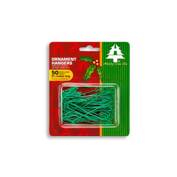 Holiday Trim Gaint Ornament Hook, Green - 50 count