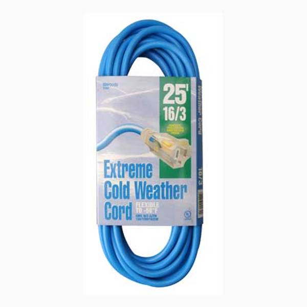 Woods Extreme Cold Weather Extension Cord, 25' 2367SW8806 Blain's