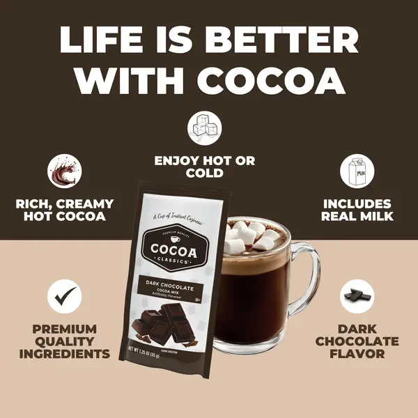 Land O Lakes 1.25 oz Cocoa Classics Dark Chocolate Cocoa Mix