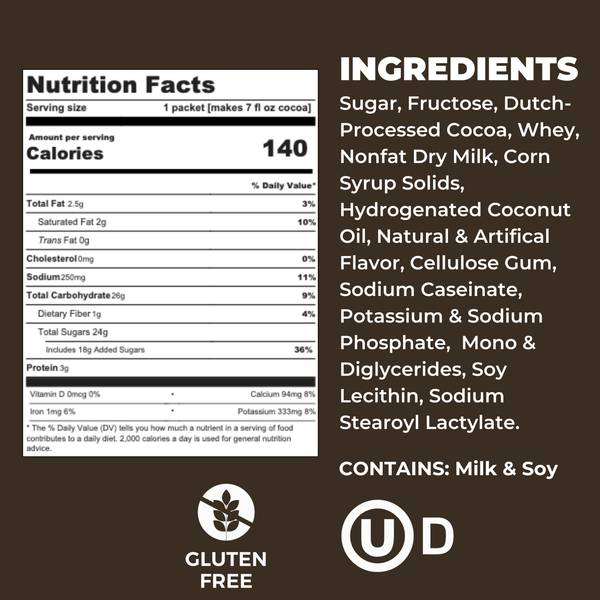 Land O Lakes 1.25 oz Cocoa Classics Dark Chocolate Cocoa Mix