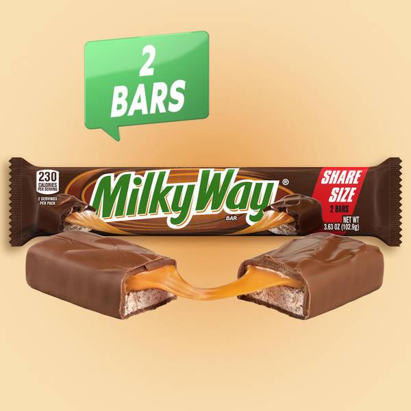 Milky Way 3.63 oz Milk Chocolate Bar Share Size - 509701 | Blain's