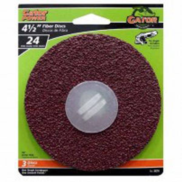 Gator 41/2" Fiber Backing Sandpaper Disc 3 Pack, 24 3074 Blain's