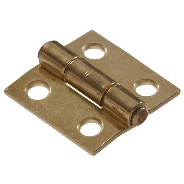 Photo of Brass Plated Fixed Pin Butt Hinge