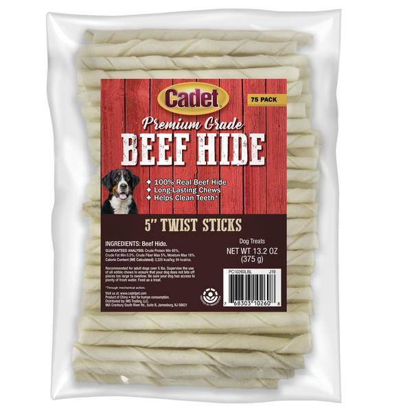 Cadet Butcher Treats 100% Beef Strips for Dogs 10-Pack 4 oz 