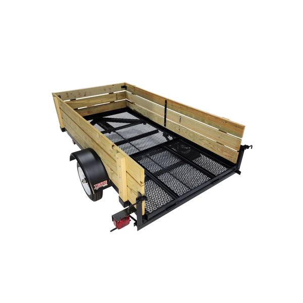 Teske 4' x 8' Utility Trailer with Wood Sides - U4812FEBWFB1
