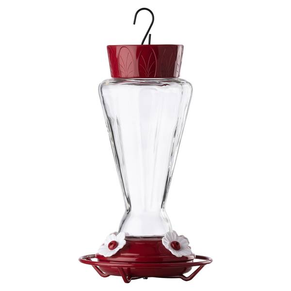 Photo of Royal Glass Hummingbird Feeder, 28 oz, Built-in Ant Moat, Keeps Nectar Fresh