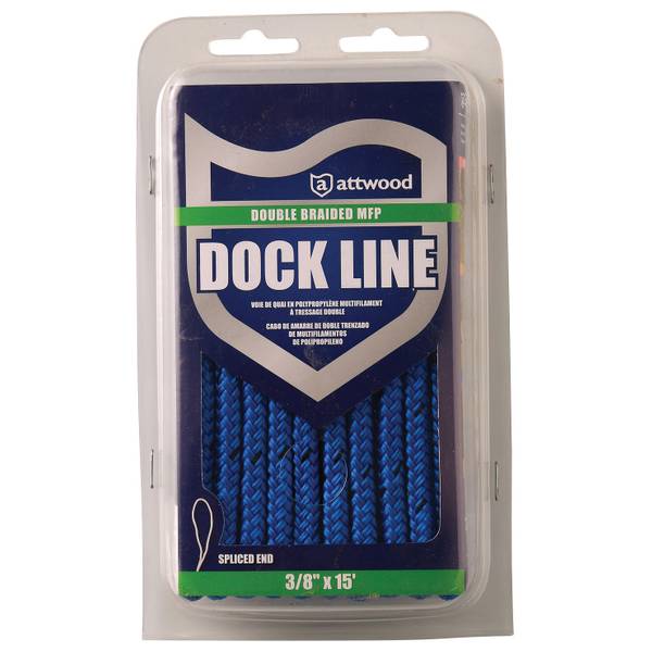 Blue/White Double Braid Poly 3/8 x 50' Marine UTILITY ROPE Boat Dock Line  Cord