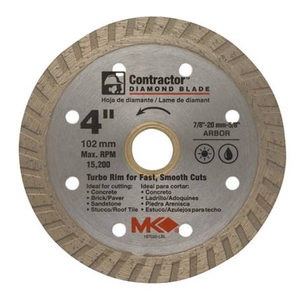 MK Diamond Contractor Turbo Rim Blades, 4