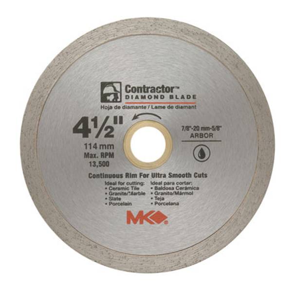 MK Diamond Contractor Continuous Rim Tile Blades - 167028 | Blain's ...