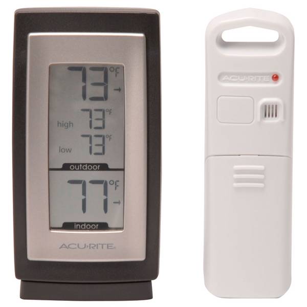 Acu Rite White Indoor Outdoor Digital Thermometer and Humidity Gauge