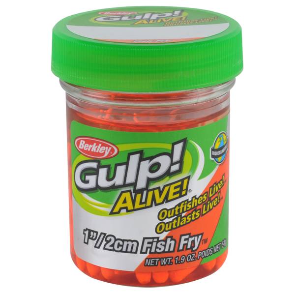 Fluorescent Orange Gulp Alive Fish Fry Bait