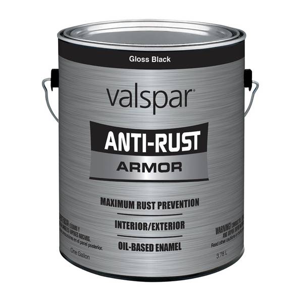 Valspar 1 Gallon AntiRust Gloss Paint, Black 442182407 Blain's