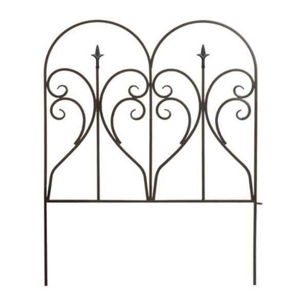 31" x 2" Black Finial Border Fence